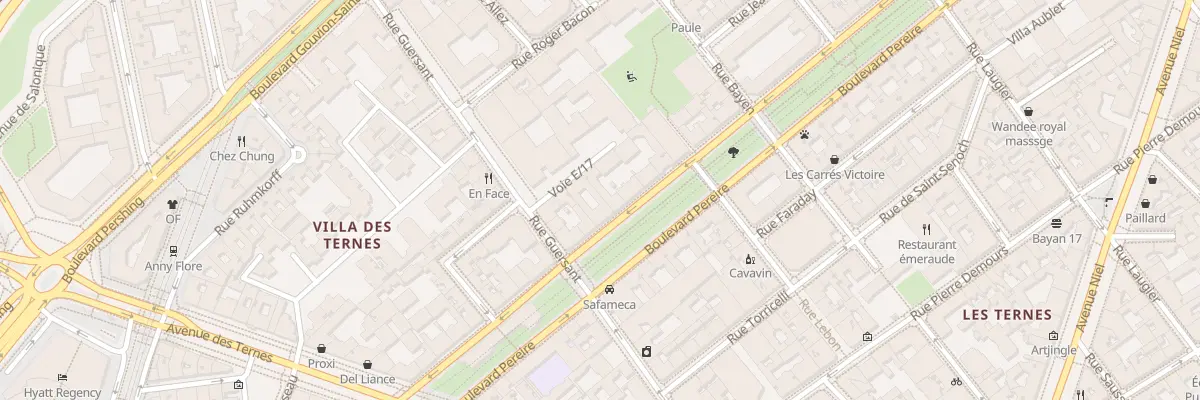 Plan du 188B Bd Pereire à Paris 17e Arrondissement
