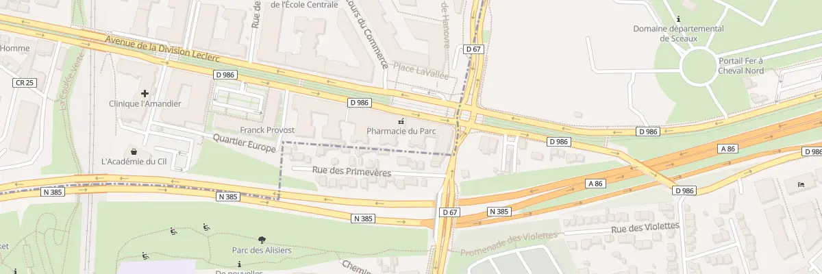 Plan du 3 Av de la Division Leclerc à Châtenay-Malabry