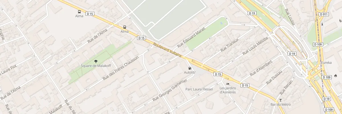 Plan du 101 Bd Voltaire à Asnières-sur-Seine