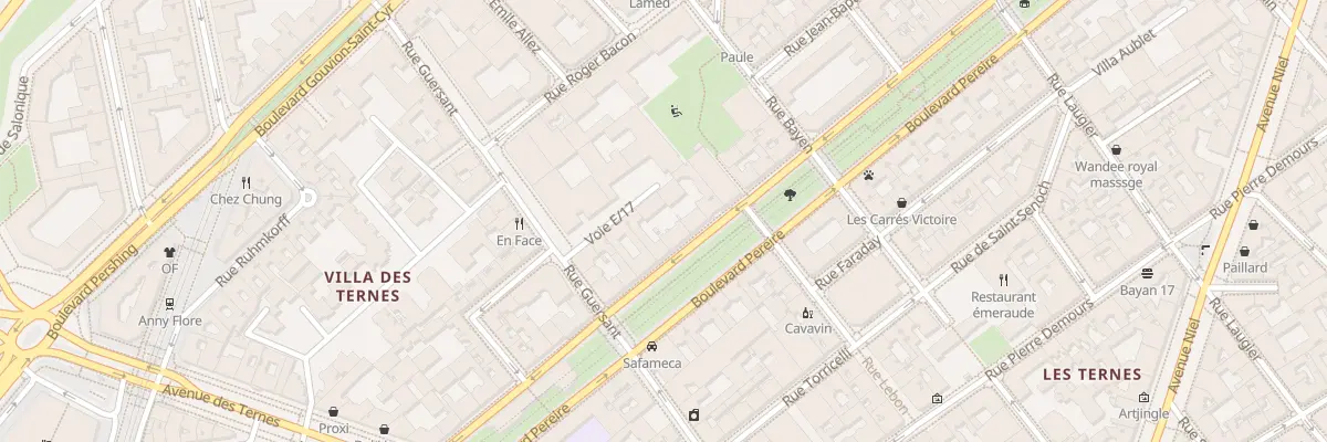 Plan du 186 Bd Pereire à Paris 17e Arrondissement