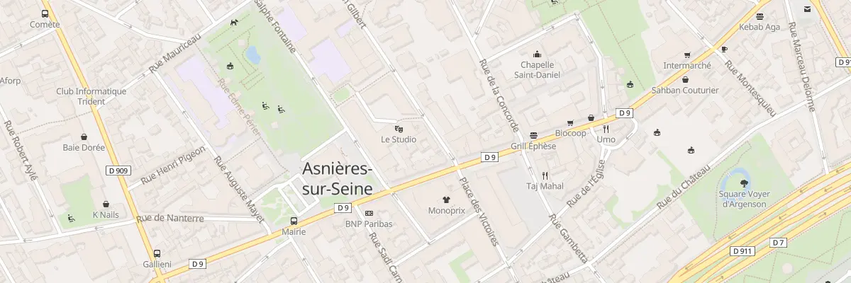 Plan du 1B Rue du R P Ch Gilbert à Asnières-sur-Seine