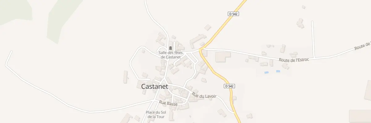 Plan du 5020 Castanet à Pradinas