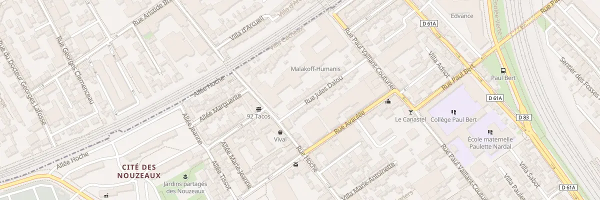 Plan du 26 Rue Jules Dalou à Malakoff