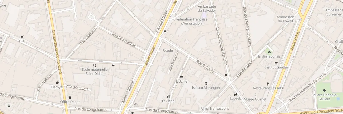 Plan du 2 Vla Boissière à Paris 16e Arrondissement