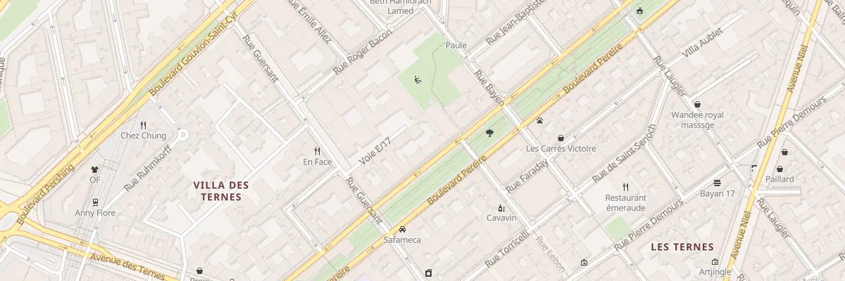 Plan du 184 Bd Pereire à Paris 17e Arrondissement