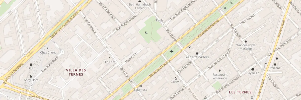 Plan du 182B Bd Pereire à Paris 17e Arrondissement