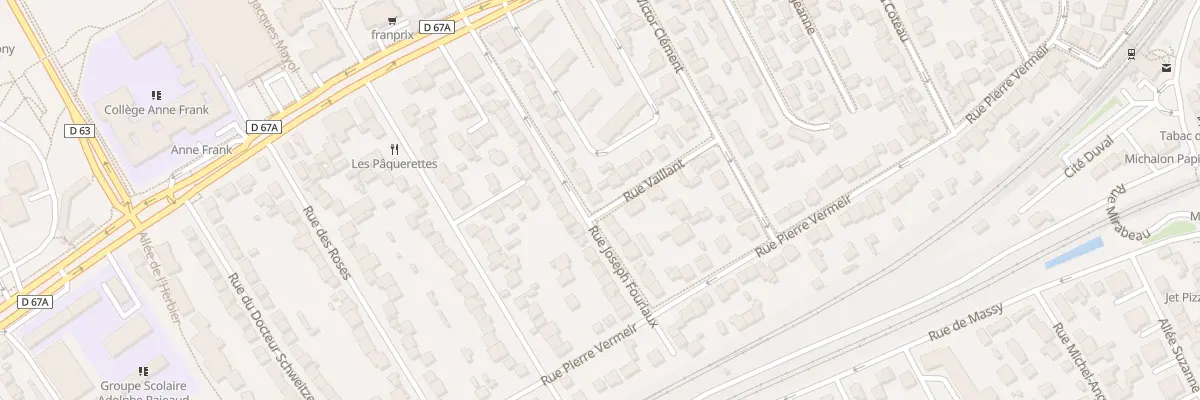 Plan du 25 Rue Joseph Fouriaux à Antony
