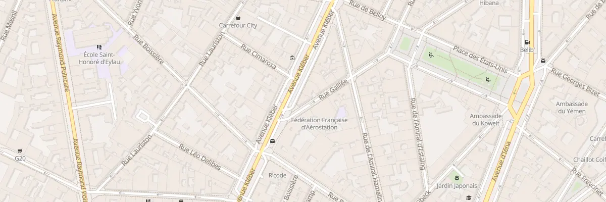 Plan du 53 Av Kléber à Paris 16e Arrondissement