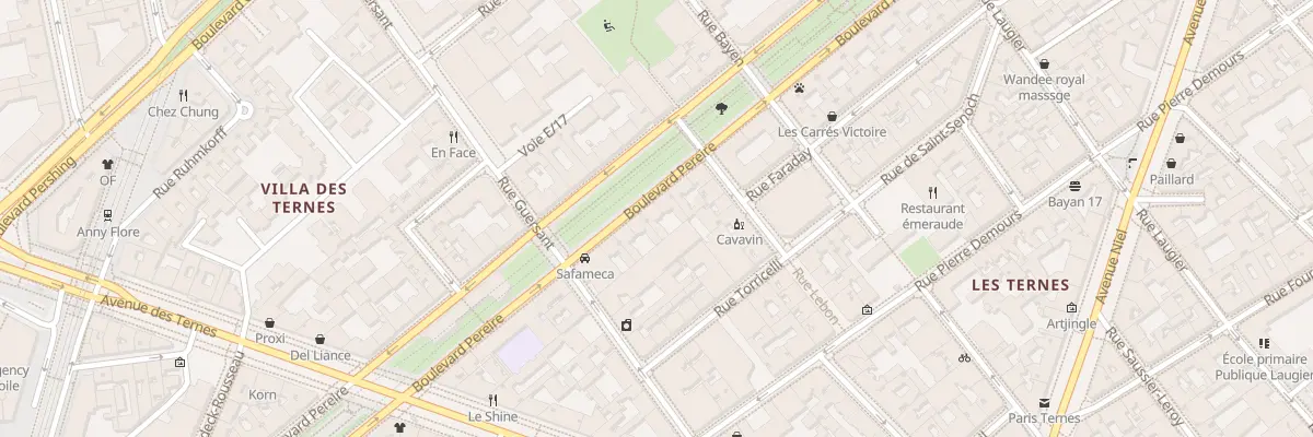 Plan du 203 Bd Pereire à Paris 17e Arrondissement