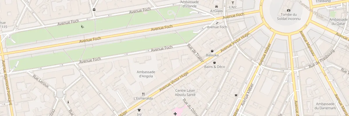 Plan du 15 Av Foch à Paris 16e Arrondissement