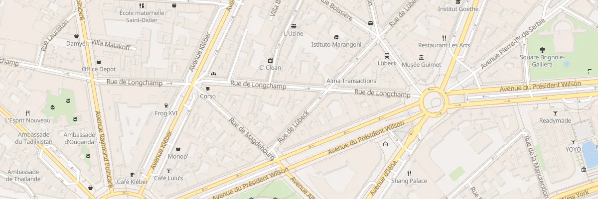 Plan du 17 Rue de Longchamp à Paris 16e Arrondissement