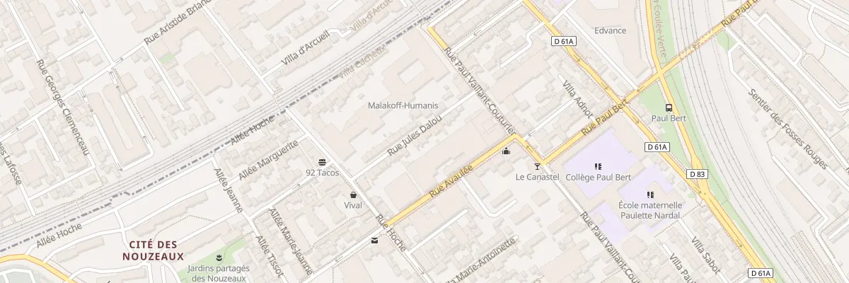 Plan du 19 Rue Jules Dalou à Malakoff