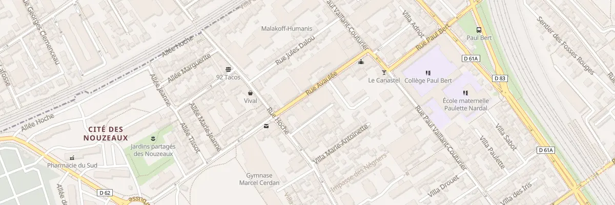 Plan du 21 Rue Avaulée à Malakoff