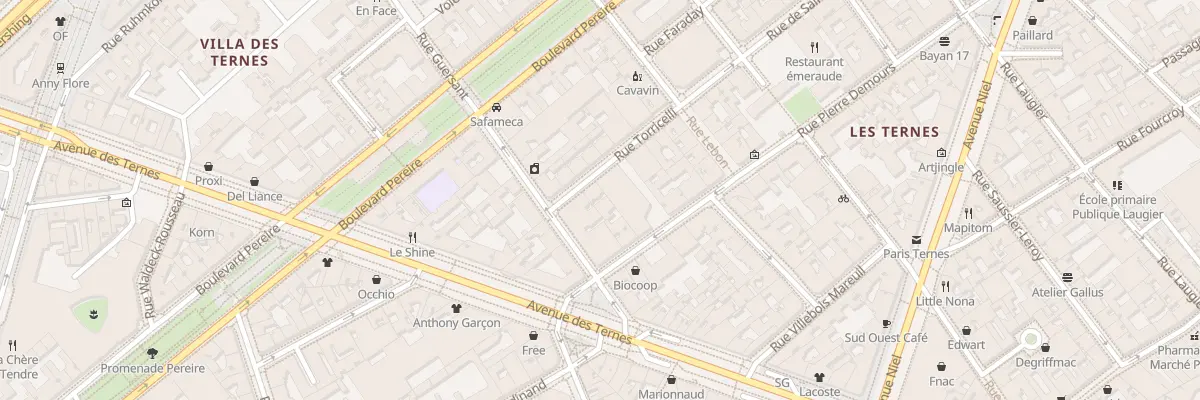Plan du 6 Rue Torricelli à Paris 17e Arrondissement