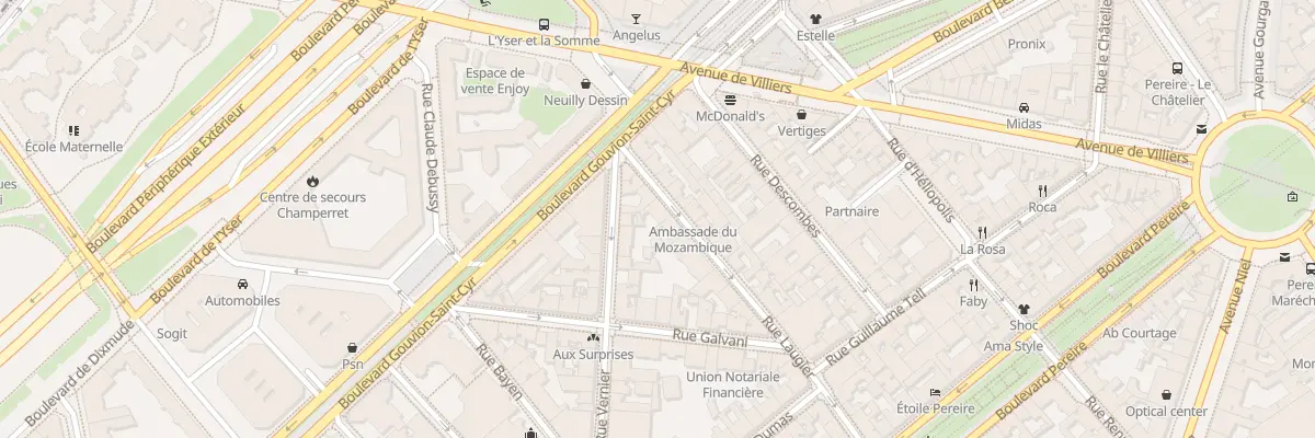 Plan du 83 Rue Laugier à Paris 17e Arrondissement