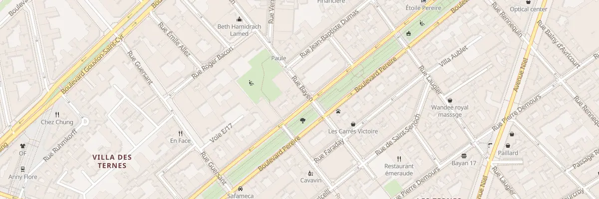 Plan du 174 Bd Pereire à Paris 17e Arrondissement
