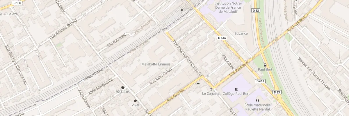 Plan du 137 Rue P Vaillant Couturier à Malakoff