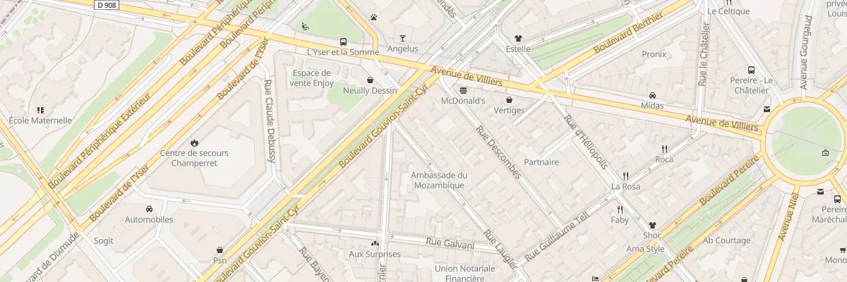 Plan du 88 Rue Laugier à Paris 17e Arrondissement