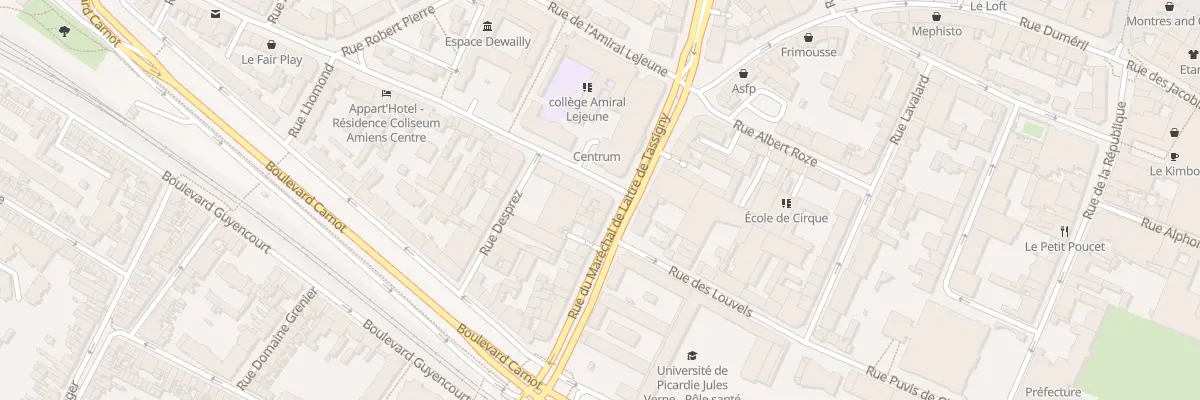 Plan du 1 Rue Frédéric Petit à Amiens