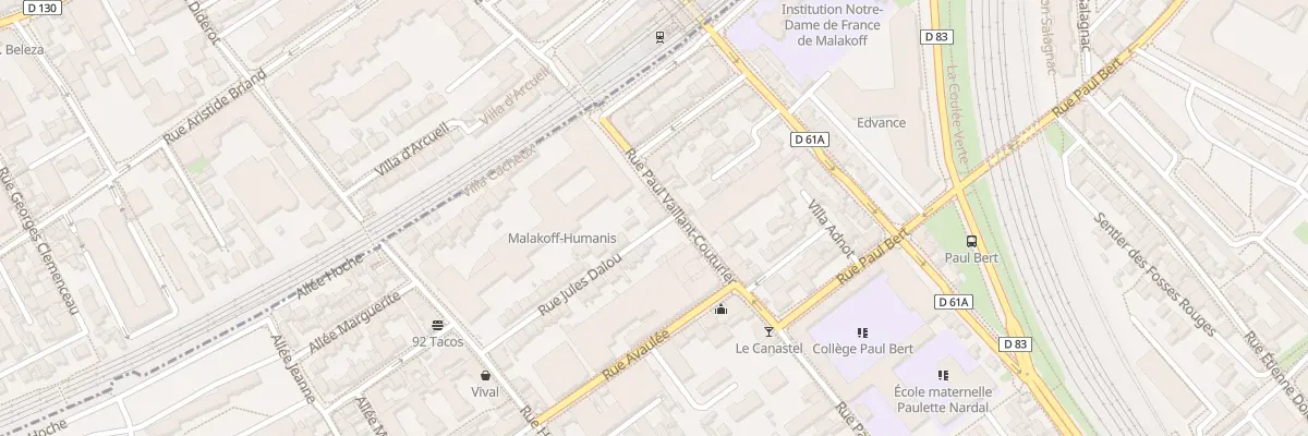 Plan du 135 Rue P Vaillant Couturier à Malakoff