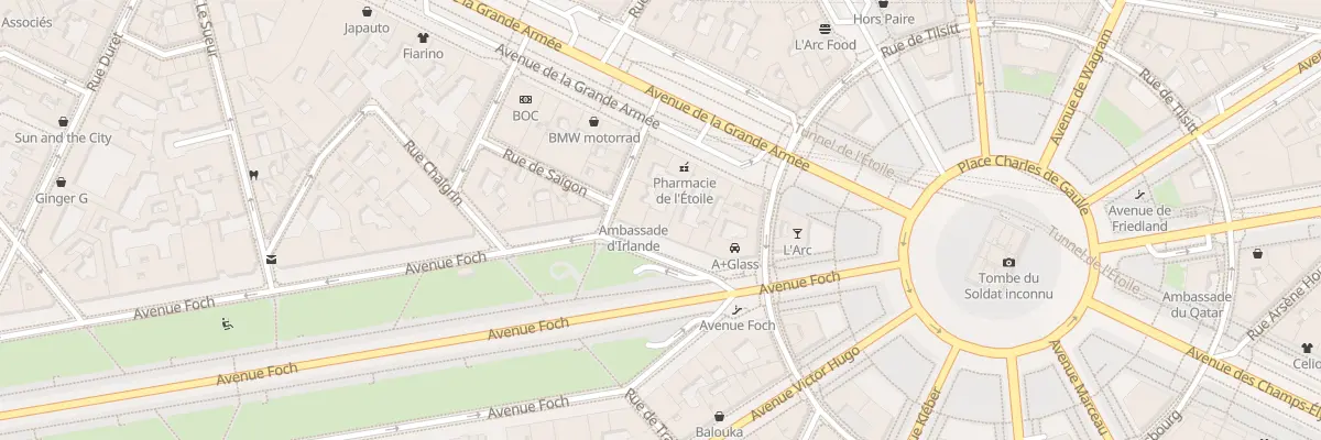 Plan du 10 Av Foch à Paris 16e Arrondissement