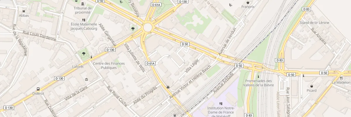 Plan du 10 Rue Ernest Laval à Vanves
