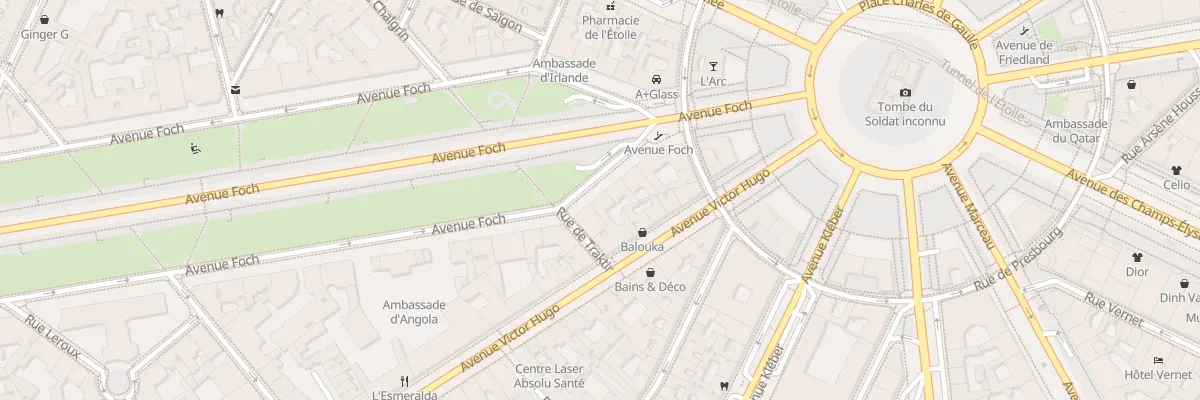 Plan du 7 Av Foch à Paris 16e Arrondissement