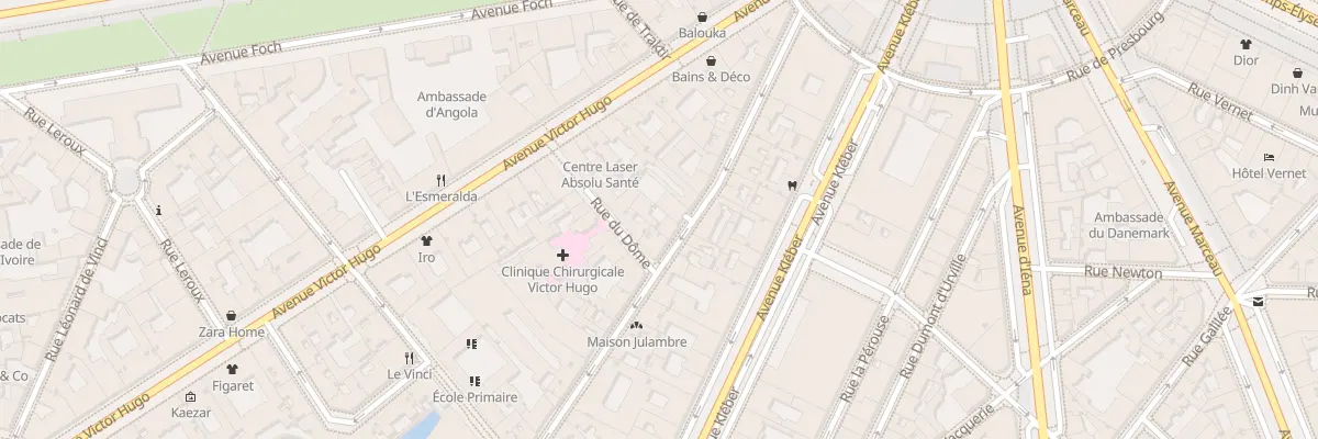 Plan du 22 Rue Lauriston à Paris 16e Arrondissement