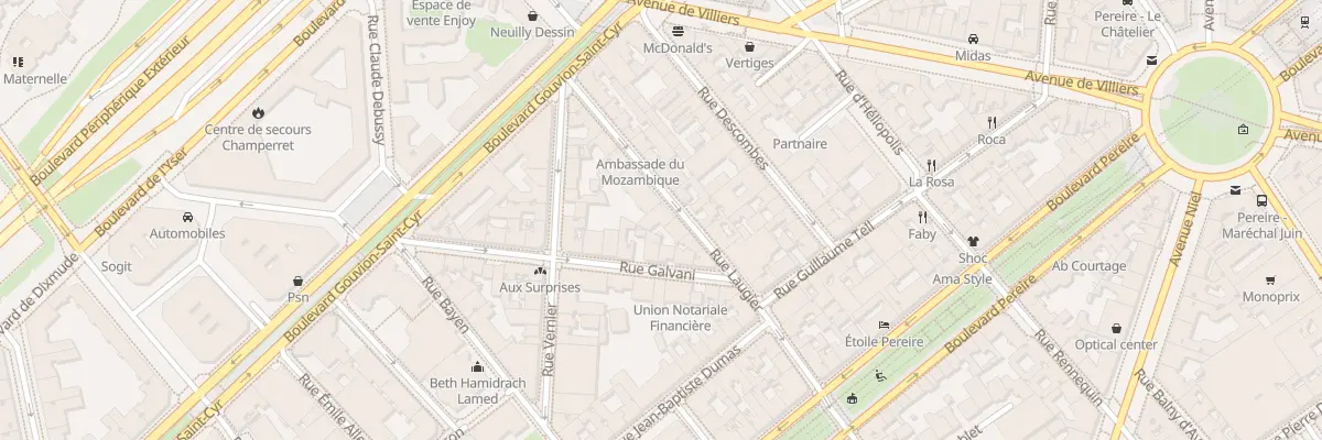 Plan du 73 Rue Laugier à Paris 17e Arrondissement