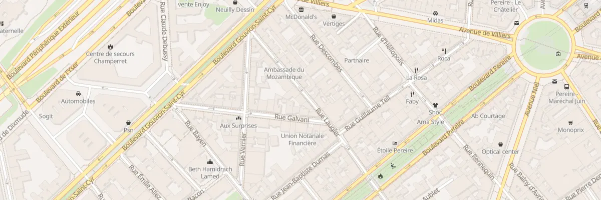 Plan du 71 Rue Laugier à Paris 17e Arrondissement