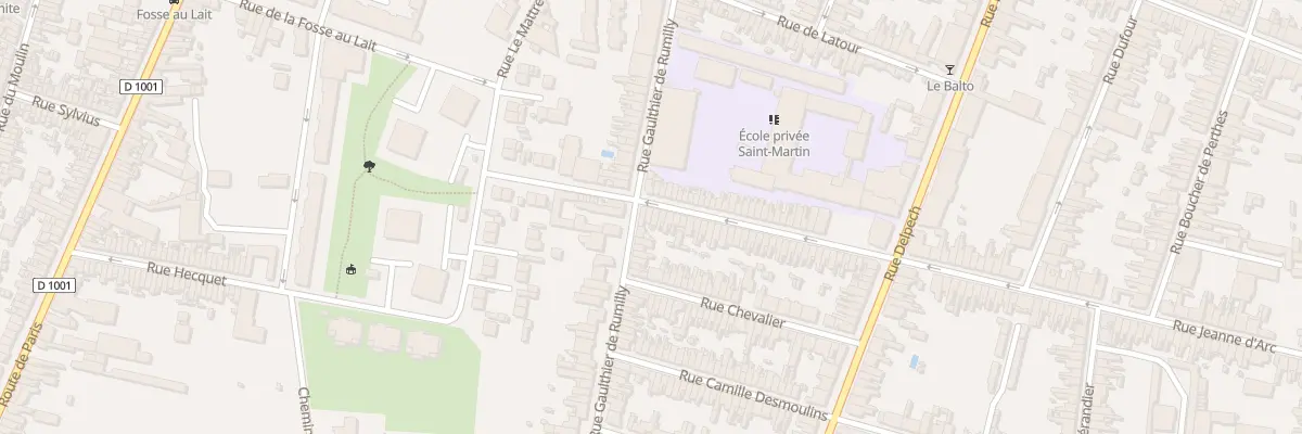 Plan du 2 Rue Jeanne d’Arc à Amiens