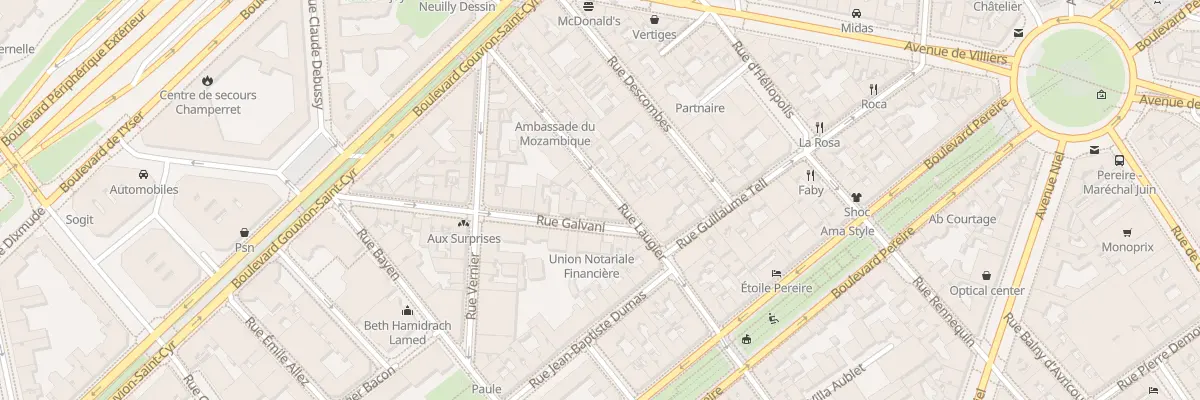 Plan du 69 Rue Laugier à Paris 17e Arrondissement