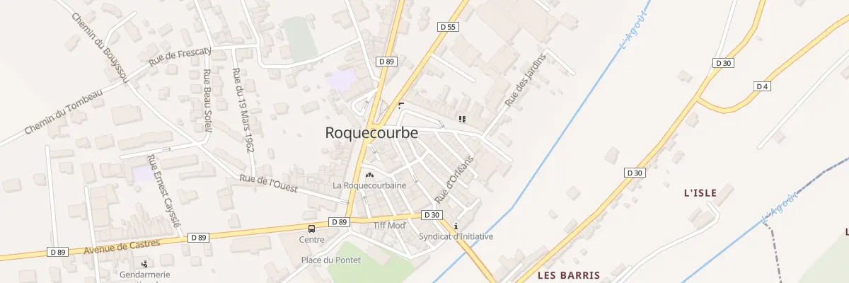 Plan du 4 All General de Gaulle à Roquecourbe