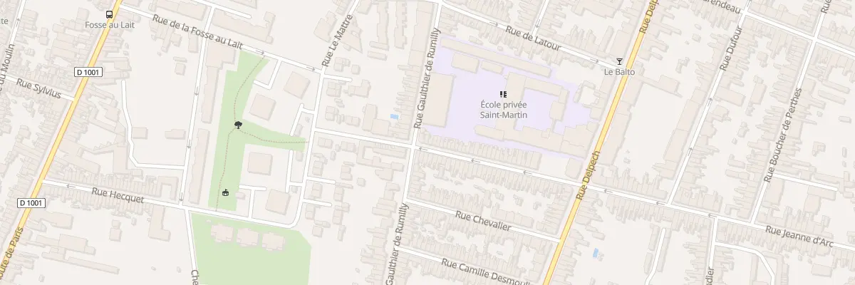 Plan du 1 Rue Jeanne d’Arc à Amiens
