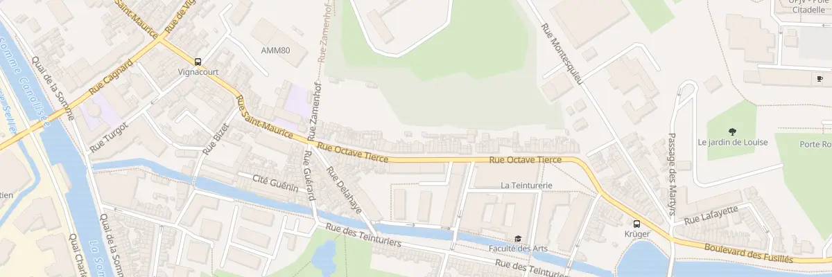 Plan du 134 Rue Octave Tierce à Amiens
