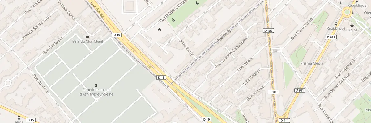 Plan du 7 Rue Basly à Gennevilliers