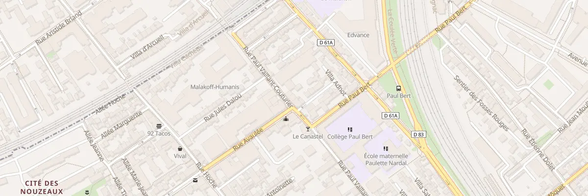Plan du 120 Rue P Vaillant Couturier à Malakoff