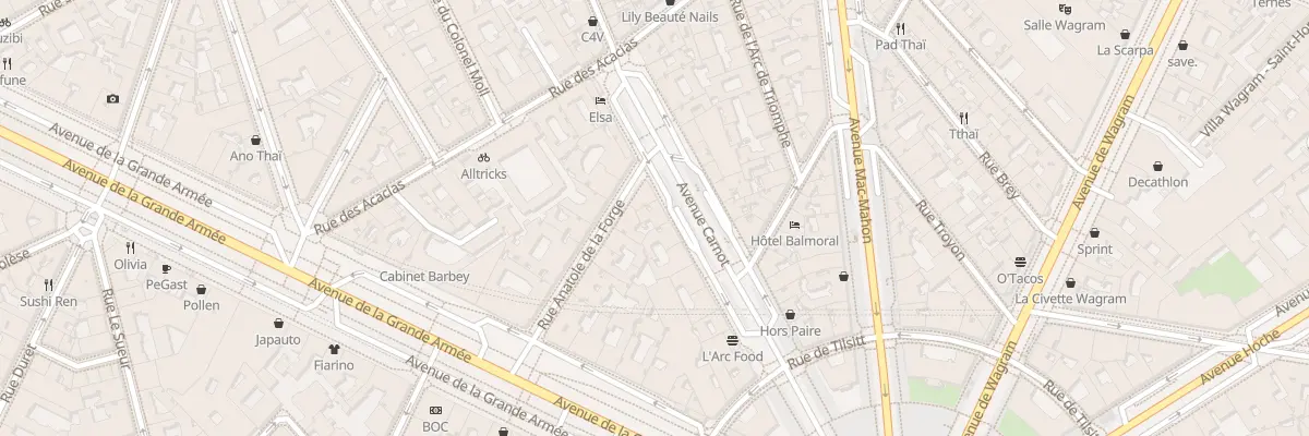 Plan du 17 Av Carnot à Paris 17e Arrondissement