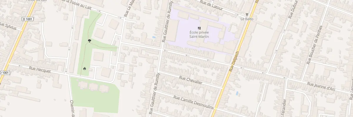 Plan du 14 Rue Jeanne d’Arc à Amiens