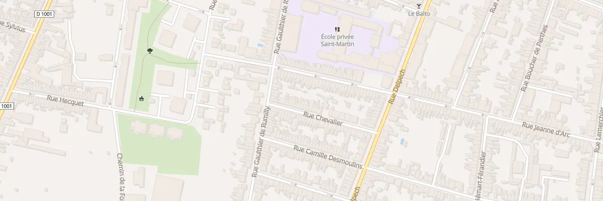 Plan du 15 Rue Chevalier à Amiens