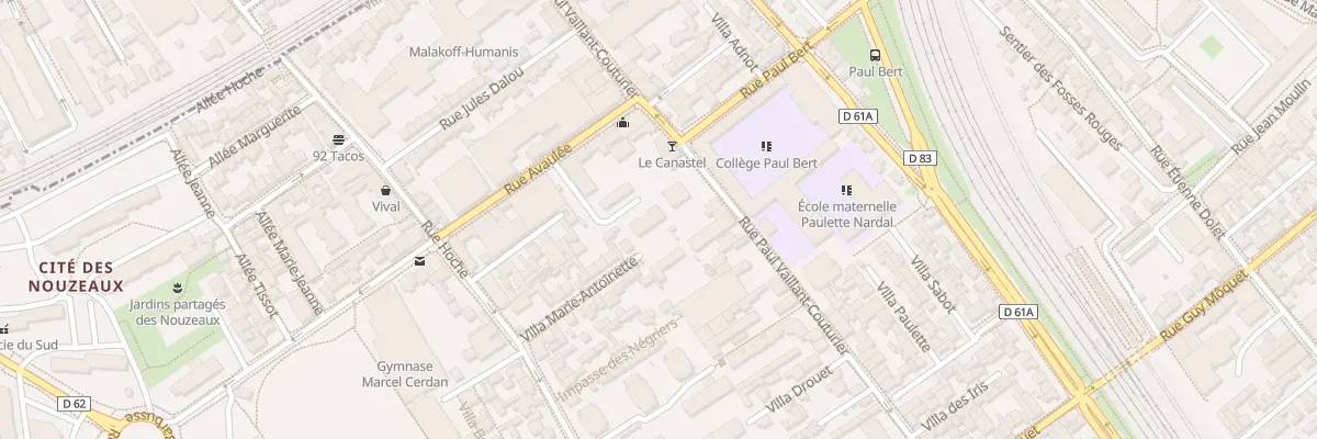 Plan du 117 Rue P Vaillant Couturier à Malakoff
