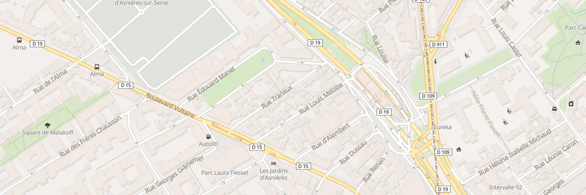 Plan du 18 Rue Trarieux à Asnières-sur-Seine
