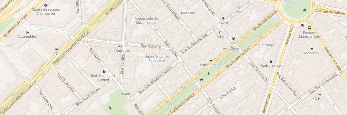 Plan du 63 Rue Laugier à Paris 17e Arrondissement