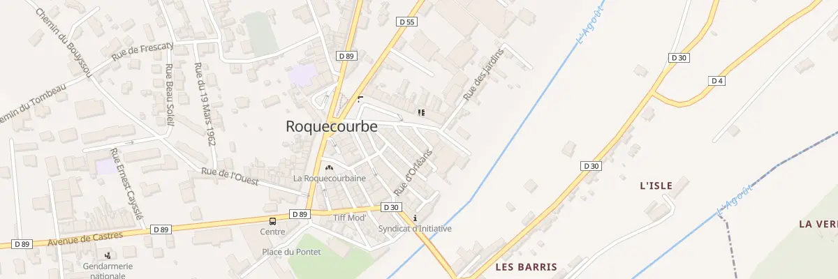 Plan du 12 All General de Gaulle à Roquecourbe