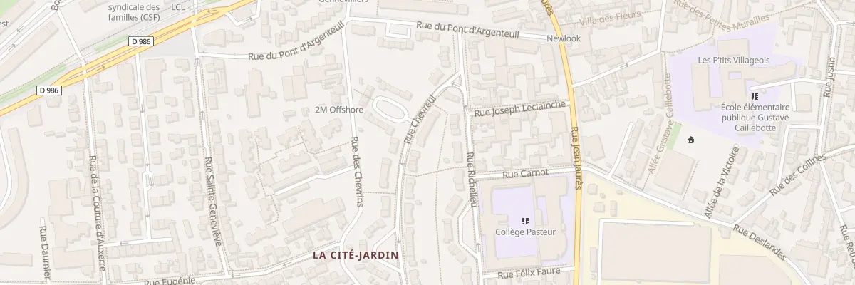 Plan du 72 Rue Chevreul à Gennevilliers
