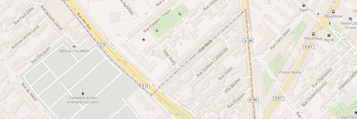 Plan du 11 Rue Basly à Gennevilliers