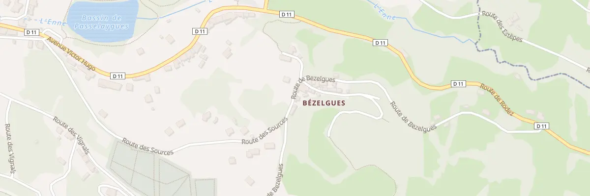 Plan du 238 Rte de Bezelgues à Cransac-les-Thermes
