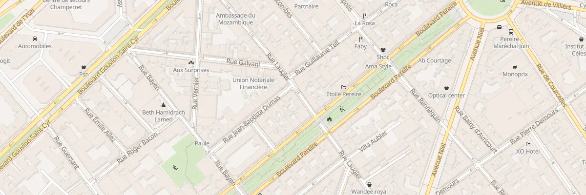 Plan du 57 Rue Laugier à Paris 17e Arrondissement