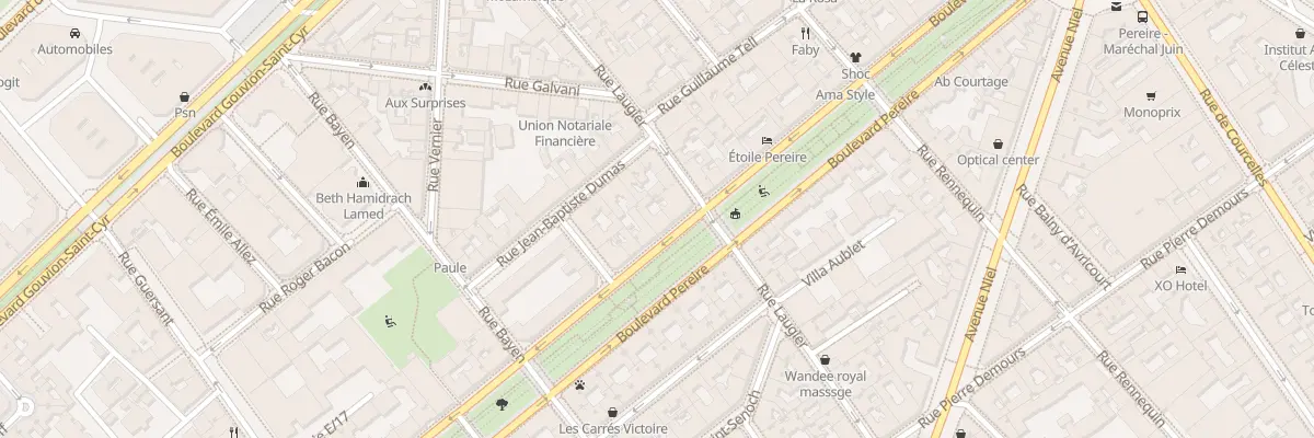 Plan du 158 Bd Pereire à Paris 17e Arrondissement