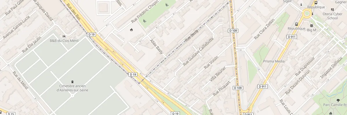 Plan du 24 Rue Basly à Asnières-sur-Seine